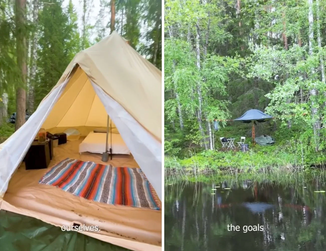 Nei primissimi giorni sull'isola privata, i due avevano a disposizione una piccola tenda e pochi altri oggetti